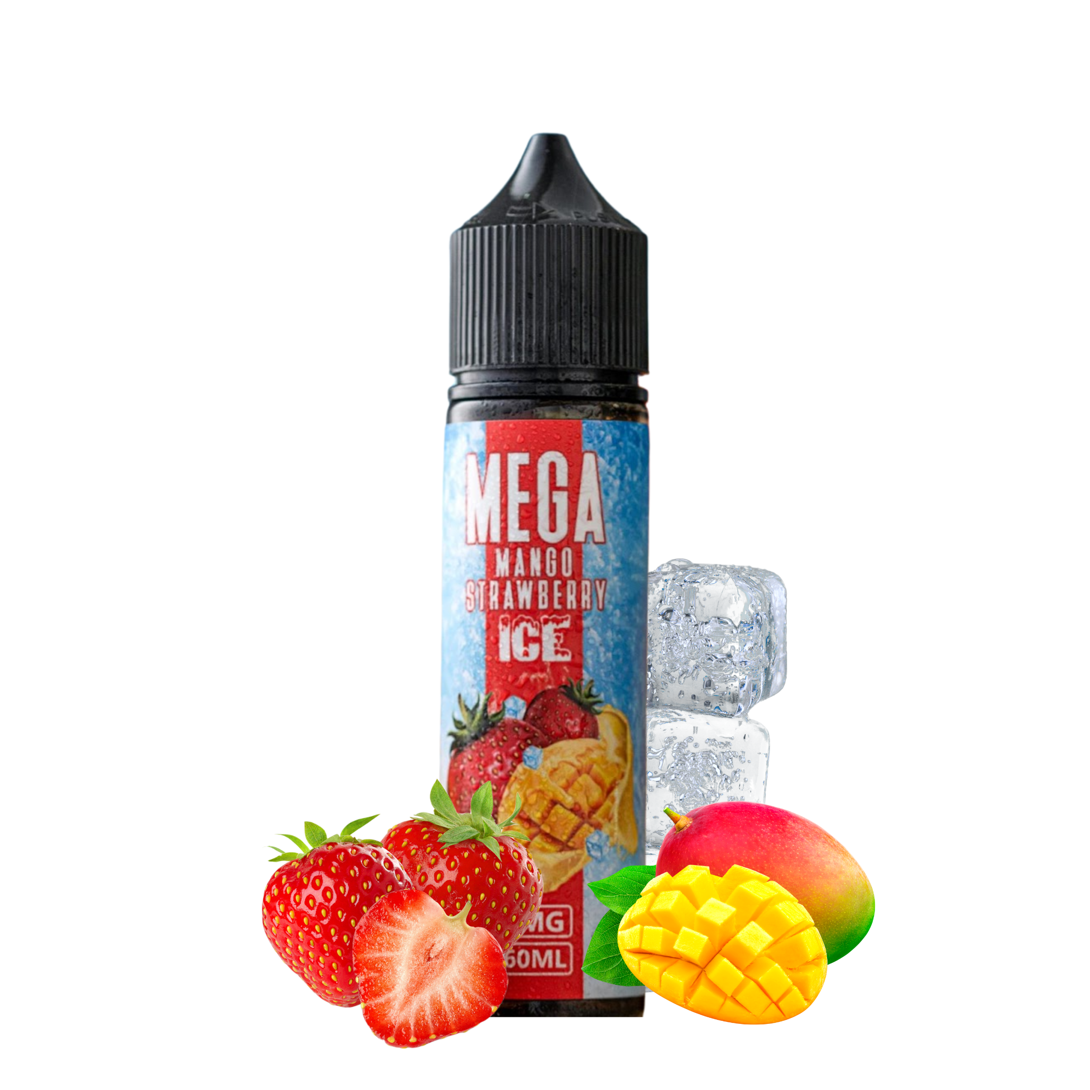 MEGA MANGO STRAWBERRY MINT By Grand E-Liquid SALT NIC 3MG/60ML