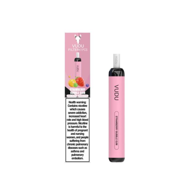 STRAWBERRY BUBBLE GUM BY VUDU 2500 PUFFS 20NIC