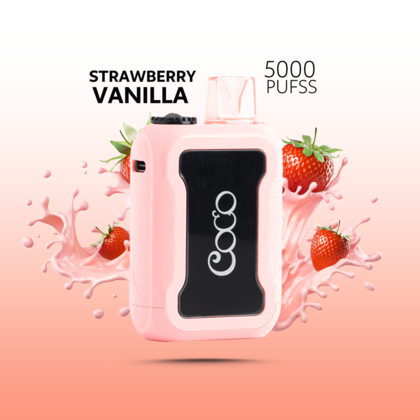 COCO STRAWBERRY VANALLIA 5000 PUFFS