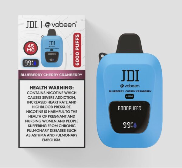 JDI VABEEN 6000PUFFS BLUEBERRY CHERRY 45MG