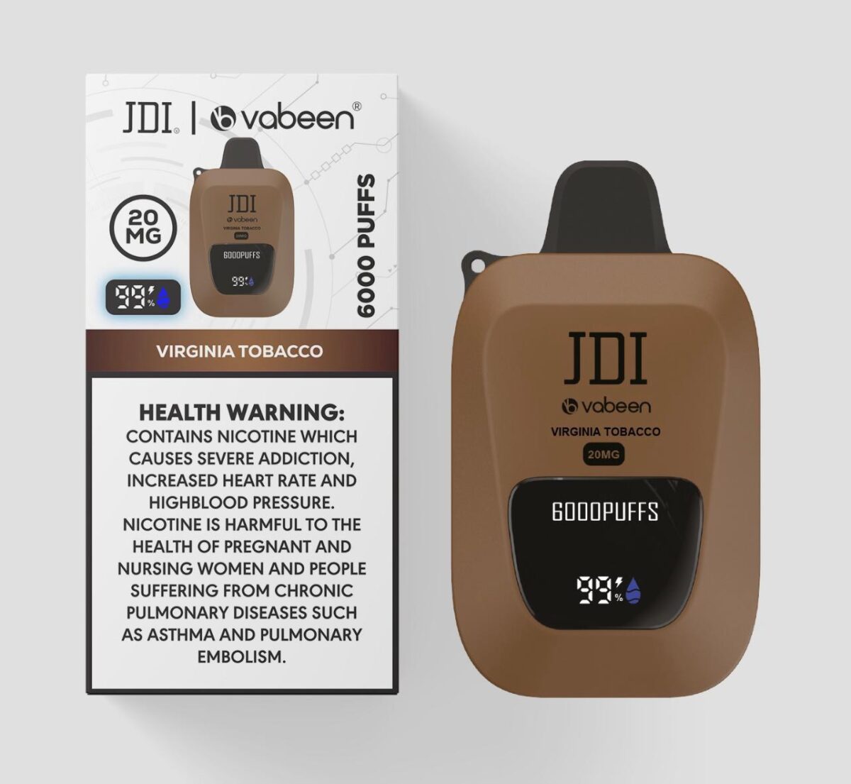 JDI VABEEN 6000PUFFS TOBACCO 20MG