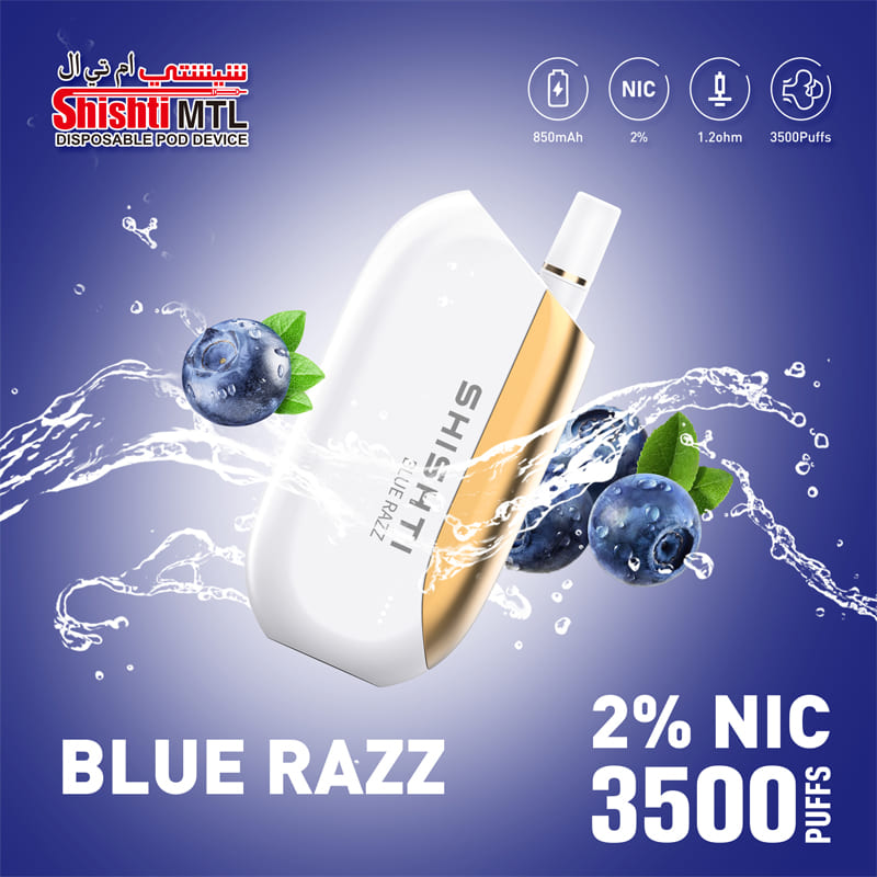 SHISHTI MTL BLUE RAZZ 20MG 3500PUFFS