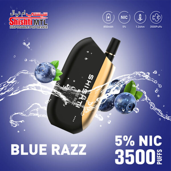 SHISHTI MTL BLUE RAZZ 50MG 3500 PUFFS