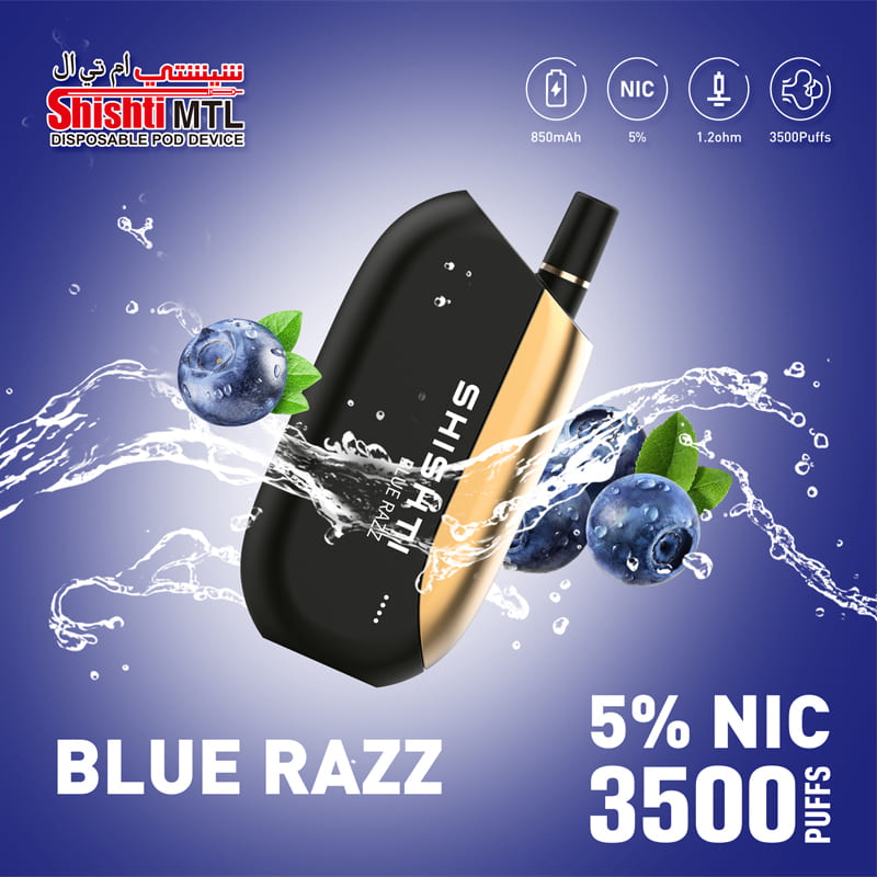 SHISHTI MTL BLUE RAZZ 50MG 3500 PUFFS