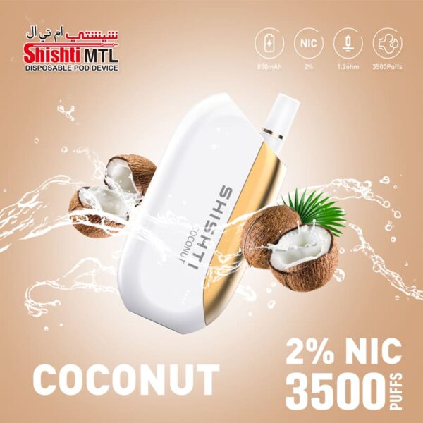 SHISHTI MTL COCONUT 20MG 3500PUFFS