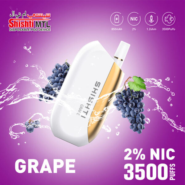 SHISHTI MTL GRAPE 20MG 3500PUFFS