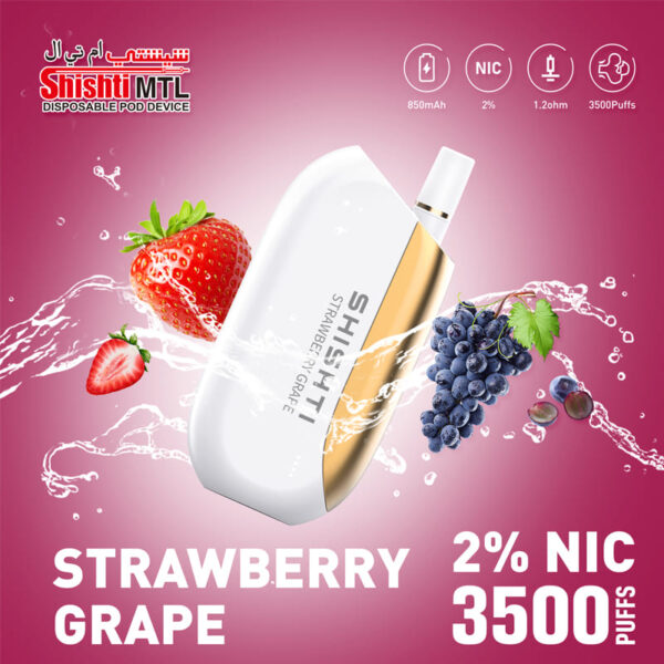 SHISHTI MTL STRAWBERRY GRAPE 2% 3500 PUFFS